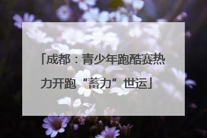 成都：青少年跑酷赛热力开跑“蓄力”世运