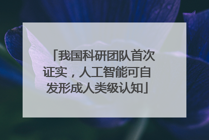 我国科研团队首次证实，人工智能可自发形成人类级认知