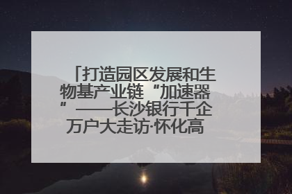 打造园区发展和生物基产业链“加速器”——长沙银行千企万户大走访·怀化高新区、生物基产业链专场活动举行