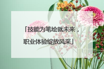技能为笔绘就未来，职业体验绽放风采