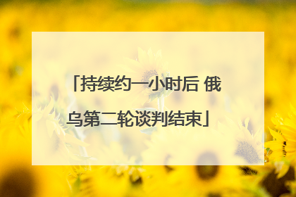 持续约一小时后 俄乌第二轮谈判结束