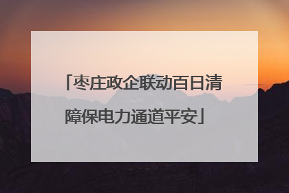 枣庄政企联动百日清障保电力通道平安