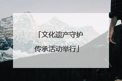 文化遗产守护传承活动举行