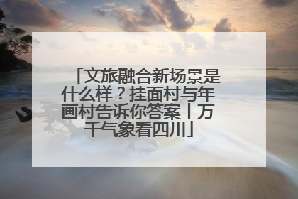 文旅融合新场景是什么样？挂面村与年画村告诉你答案丨万千气象看四川