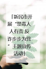 新民市开展“禁毒人人有责 反诈步步为营”主题宣传活动