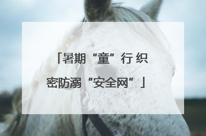 暑期“童”行 织密防溺“安全网”