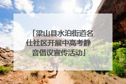 梁山县水泊街道名仕社区开展中高考静音倡议宣传活动