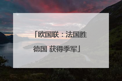 欧国联：法国胜德国 获得季军