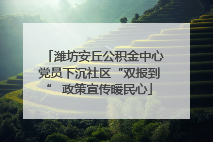 潍坊安丘公积金中心党员下沉社区“双报到” 政策宣传暖民心