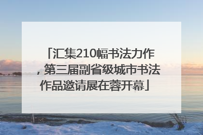 汇集210幅书法力作，第三届副省级城市书法作品邀请展在蓉开幕