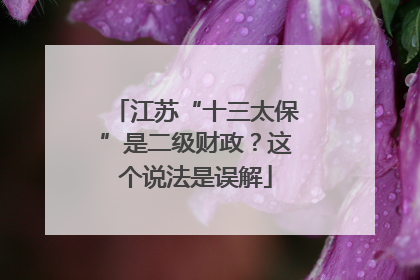 江苏“十三太保”是二级财政？这个说法是误解