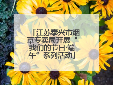 江苏泰兴市烟草专卖局开展“我们的节日·端午”系列活动