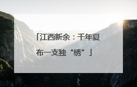 江西新余：千年夏布一支独“绣”