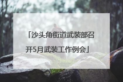 沙头角街道武装部召开5月武装工作例会