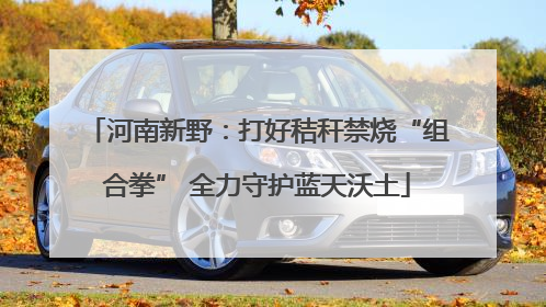 河南新野：打好秸秆禁烧“组合拳” 全力守护蓝天沃土