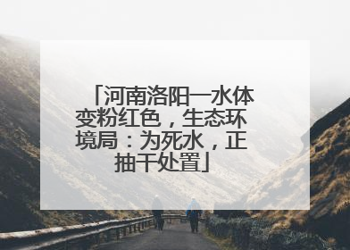 河南洛阳一水体变粉红色，生态环境局：为死水，正抽干处置