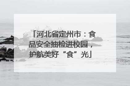 河北省定州市：食品安全抽检进校园，护航美好“食”光