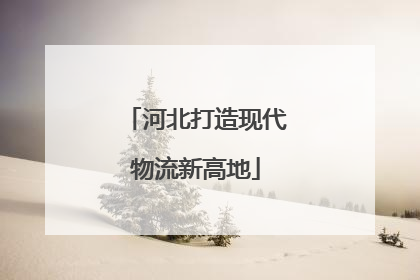 河北打造现代物流新高地