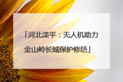 河北滦平：无人机助力金山岭长城保护修缮