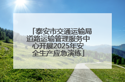 泰安市交通运输局道路运输管理服务中心开展2025年安全生产应急演练