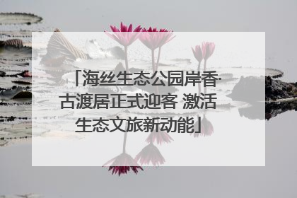 海丝生态公园岸香·古渡居正式迎客 激活生态文旅新动能