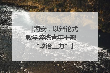 海安：以辩论式教学淬炼青年干部“政治三力”