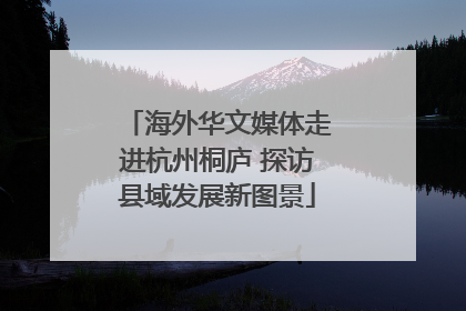 海外华文媒体走进杭州桐庐 探访县域发展新图景