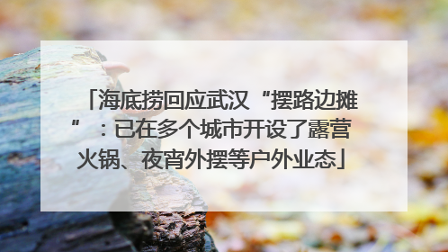 海底捞回应武汉“摆路边摊”：已在多个城市开设了露营火锅、夜宵外摆等户外业态