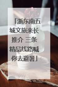 浙东南五城文旅来长推介 三条精品线路喊你去避暑