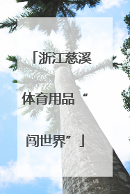 浙江慈溪体育用品“闯世界”