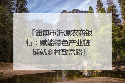 淄博市沂源农商银行：赋能特色产业链 铺就乡村致富路