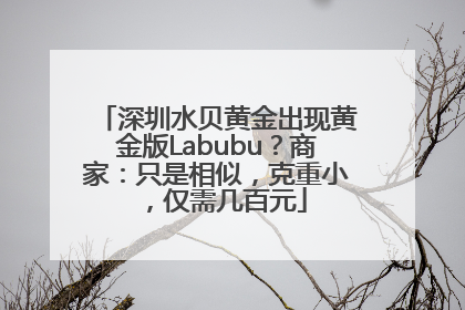深圳水贝黄金出现黄金版Labubu？商家：只是相似，克重小，仅需几百元