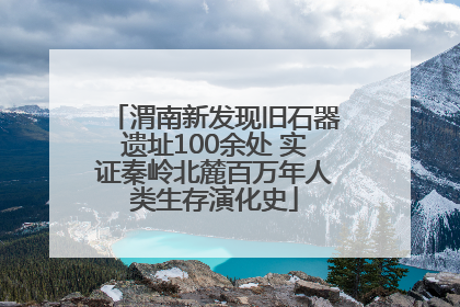渭南新发现旧石器遗址100余处 实证秦岭北麓百万年人类生存演化史