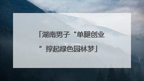 湖南男子“单腿创业”撑起绿色园林梦