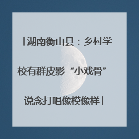 湖南衡山县：乡村学校有群皮影“小戏骨” 说念打唱像模像样