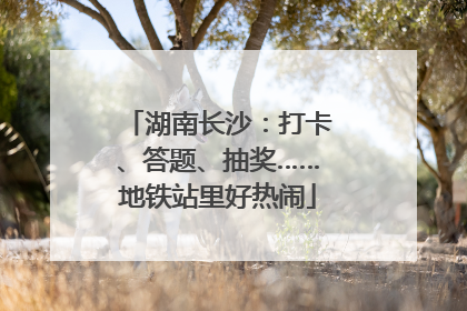 湖南长沙：打卡、答题、抽奖……地铁站里好热闹