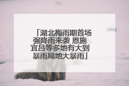 湖北梅雨期首场强降雨来袭 恩施宜昌等多地有大到暴雨局地大暴雨