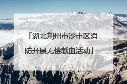 湖北荆州市沙市区消防开展无偿献血活动