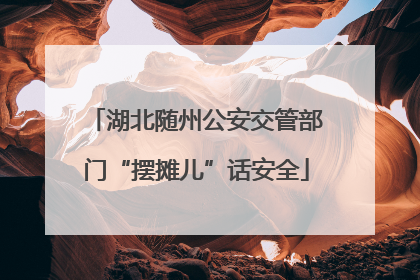 湖北随州公安交管部门“摆摊儿”话安全