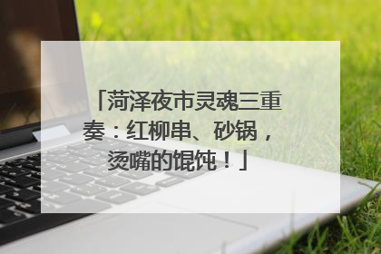 菏泽夜市灵魂三重奏：红柳串、砂锅，烫嘴的馄饨！