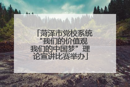菏泽市党校系统“我们的价值观 我们的中国梦”理论宣讲比赛举办
