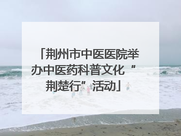 荆州市中医医院举办中医药科普文化“荆楚行”活动