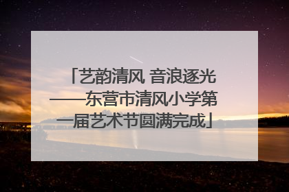 艺韵清风 音浪逐光——东营市清风小学第一届艺术节圆满完成