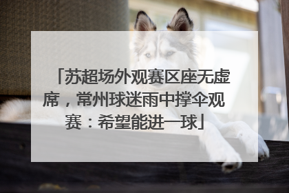 苏超场外观赛区座无虚席，常州球迷雨中撑伞观赛：希望能进一球