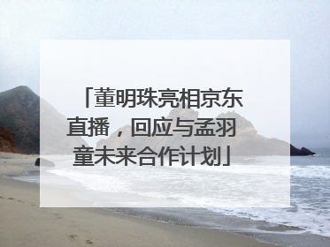 董明珠亮相京东直播，回应与孟羽童未来合作计划
