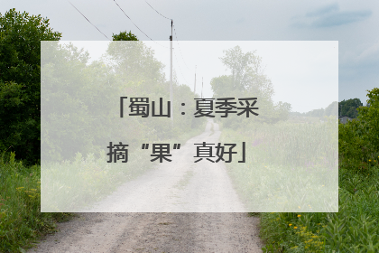 蜀山：夏季采摘“果”真好