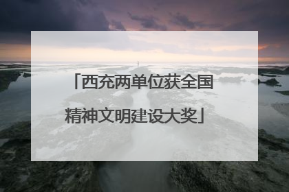 西充两单位获全国精神文明建设大奖