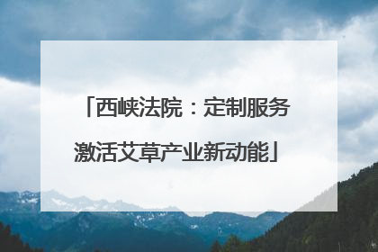 西峡法院：定制服务激活艾草产业新动能