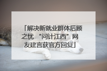 解决新就业群体后顾之忧 “问计江西”网友建言获官方回复