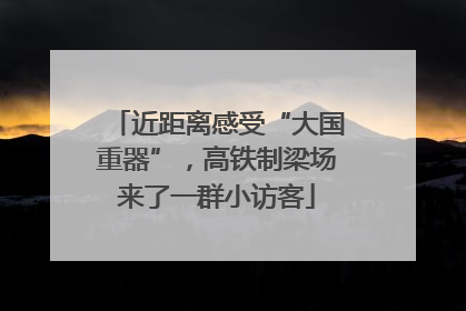 近距离感受“大国重器”，高铁制梁场来了一群小访客